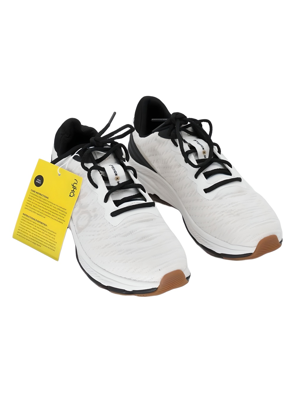Ryka Womens Devotion Max Lace Up Walking Sneakers White Black Size 9M